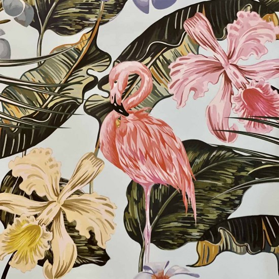 24 Disposable Placemats | Flamingo Floral