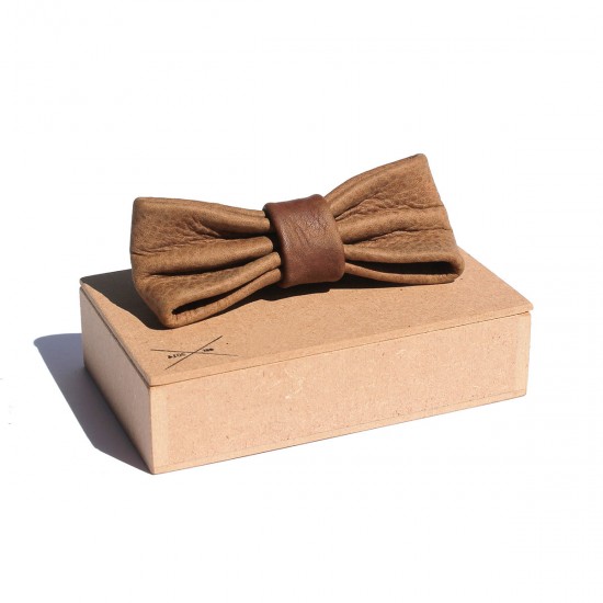 Leather Bow Tie | Brown