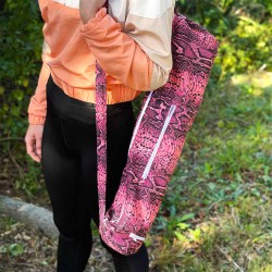 Yoga Mat Bag | Pink Snakeskin 
