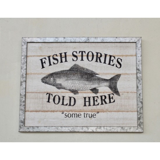 Fish Stories | Wooden Sign