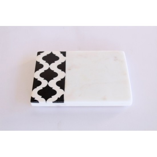 Marble Black and White Geo Small Tray 