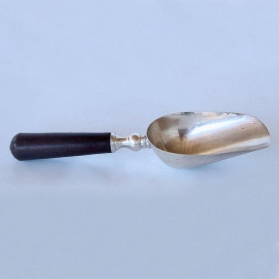 Pewter Scoop With Wooden Handle