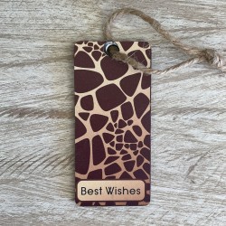 Wooden Gift Tags | Animal Print