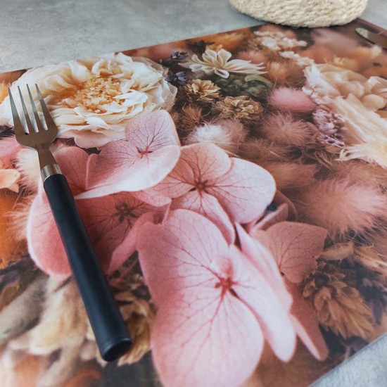 24 Disposable Placemats | Blushing Blossoms