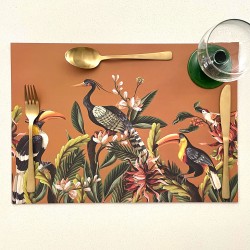 24 Disposable Placemats | Birds of Paradise