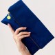 Fold Over Clutch | Paris Blue Velvet