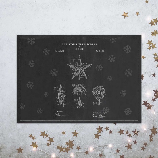 Black and White Christmas Disposable Placemats | Set of 24
