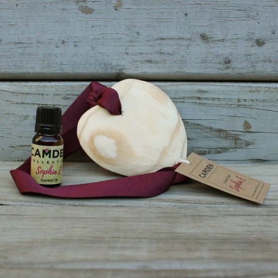 Sophia E Heart + Oil | Scented Wooden Heart and a Top Up Scented Oil