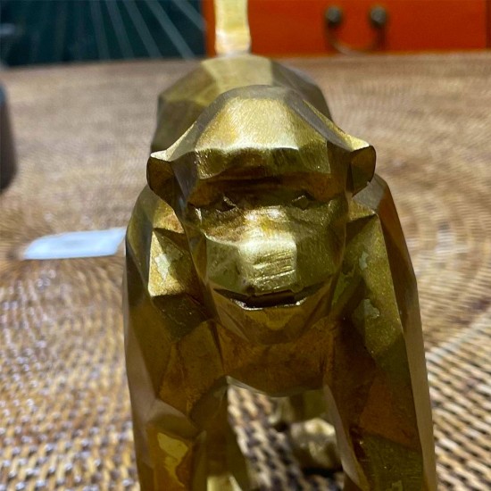 Gold Origami Monkey 