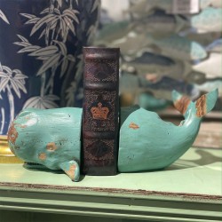 Turquoise Whale Bookends