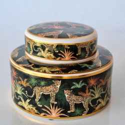 Jar with Lid | Leopards