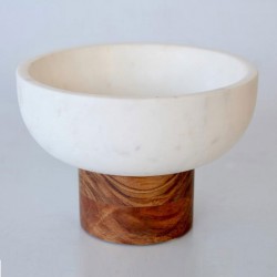 Marble Bowl | Wood Base