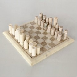 Marble Chess Set | Cream & Beige