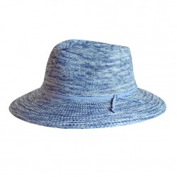 Gilly Fedora Hat | Mixed Denim