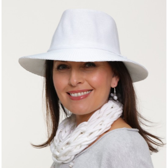 Gilly Fedora Hat | White