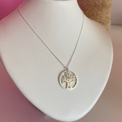 Baobab with Heart Pendant | 45cm Chain | Sterling Silver 