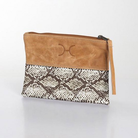 Fabric & Leather Pouch