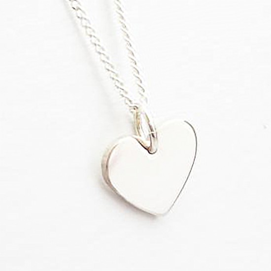 Tiny Heart Pendant | 45cm Chain | Sterling Silver