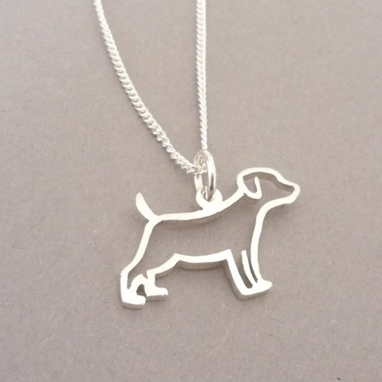 Dog Pendant | 45cm Chain | Sterling Silver