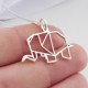 Origami Elephant | 45cm Chain | Sterling Silver