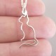 Kitty Pendant | 45cm Chain | Sterling Silver