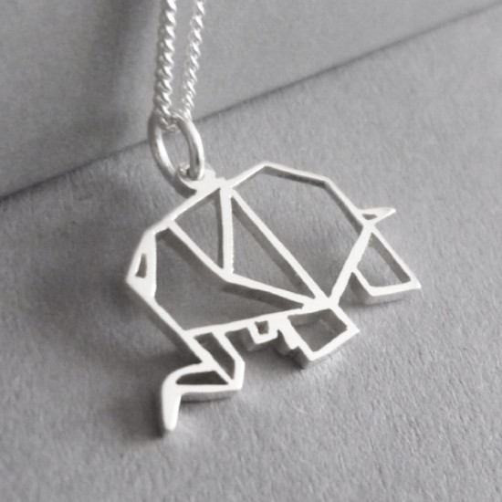 Origami Elephant | 45cm Chain | Sterling Silver