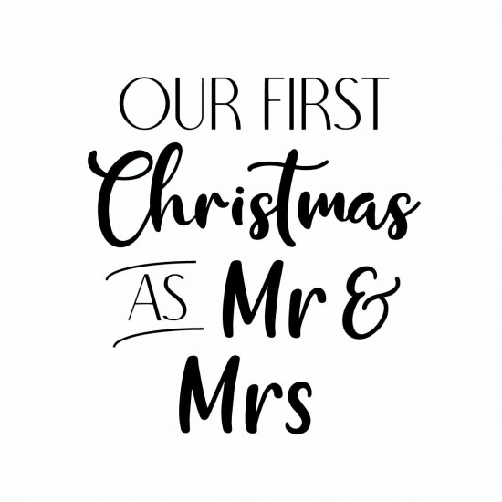 Our First Christmas as Mr & Mrs | VINYL STICKER
