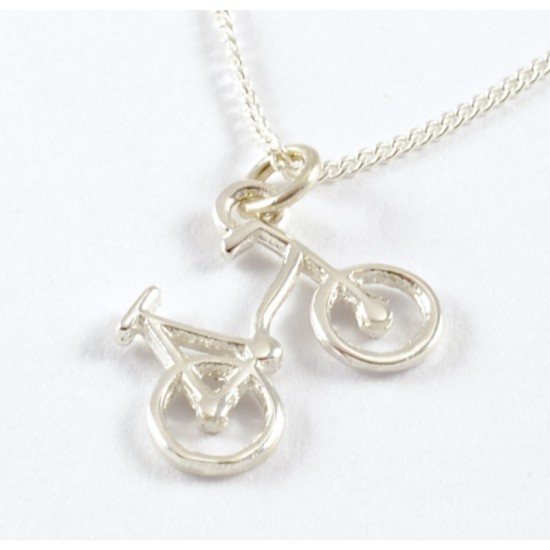 Dainty Bicycle on Silver Chain